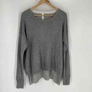 Lululemon Sweater Size 10 Womens Heather Gray Pure Balance Cashmere Blend Boxy